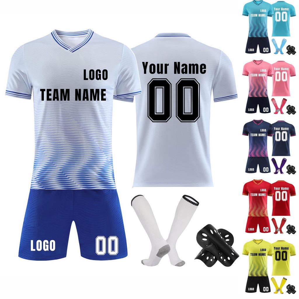 Personalised Shirts Kit Mens Girls With Name Number Custom Football Jerseys For Boys Training Suit