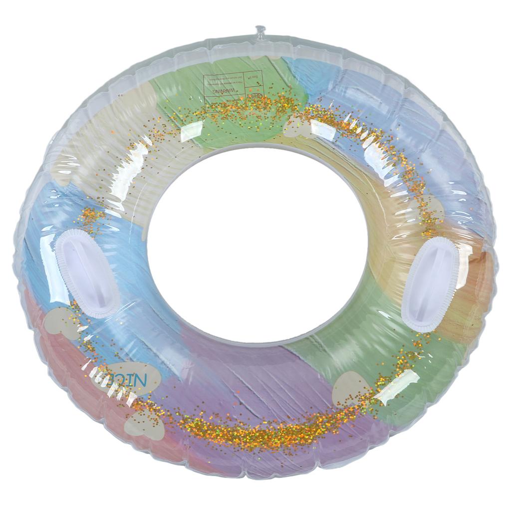 Детский плавательный круг Надувной Утолщенный ПВХ Поплавок Инструмент для плавания в бассейне Пайетки Масляная живопись Паттерн с ручкой