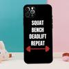 Bodybuilding Gym Fitness Quotes Phone Case For iPhone 17 Air 16 14 13 12 11 15 Pro Max 12 13 mini 15 16 Plus 16e Cover Coque