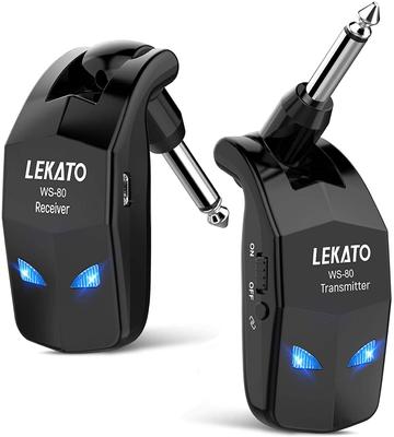 Беспроводная гитарная система, электрогитара, черная, USB, заряжается напрямую от гитары, усилитель для электрогитары, 8 часов непрерывного использования, 4 канала