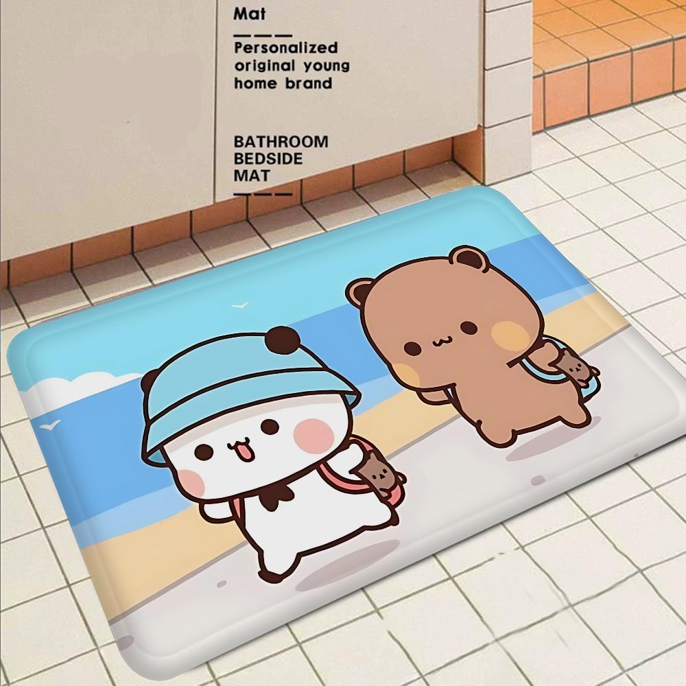 Bubu And Dudu Cute Cartoon Kitchen Mat Washable Non-Slip Living Room Sofa Chairs Area Mat Kitchen Toilet Rug