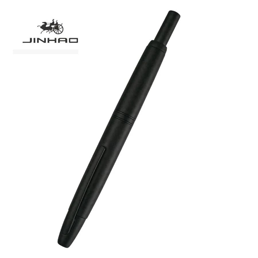 JINHAO 10 Нажимная Выдвижная Перьевая Ручка EF/F Перо Ручная Полировка Розовые Чернила Ручка с Конвертером Офисные Школьные Принадлежности A1
