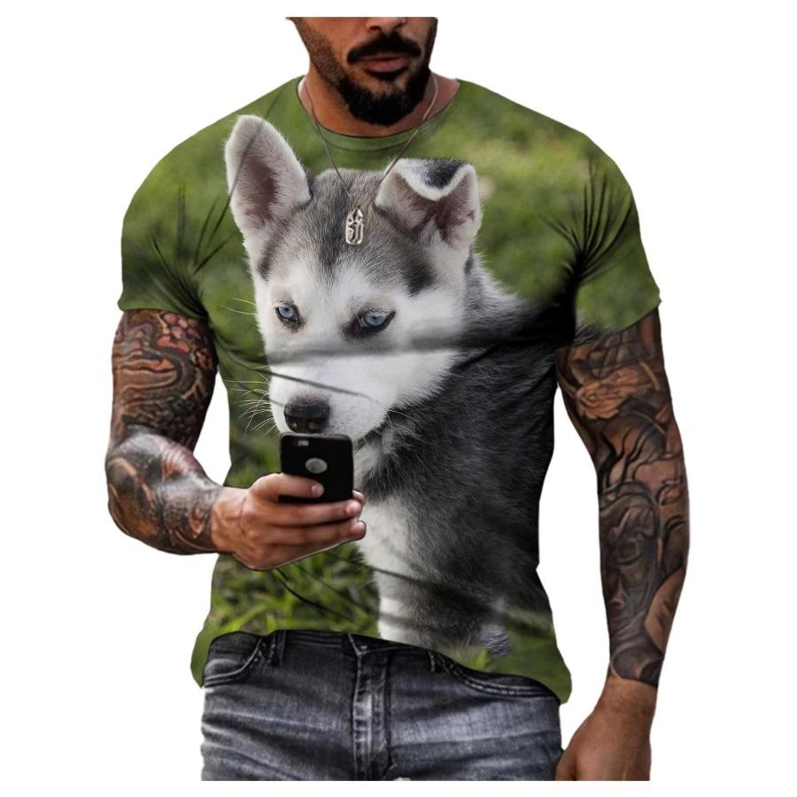3D Casual Dog Print T Shirt Men Women Summer Animal Tee Man O Neck Short Sleeve Loose Tops Breathable Couples T Shirts