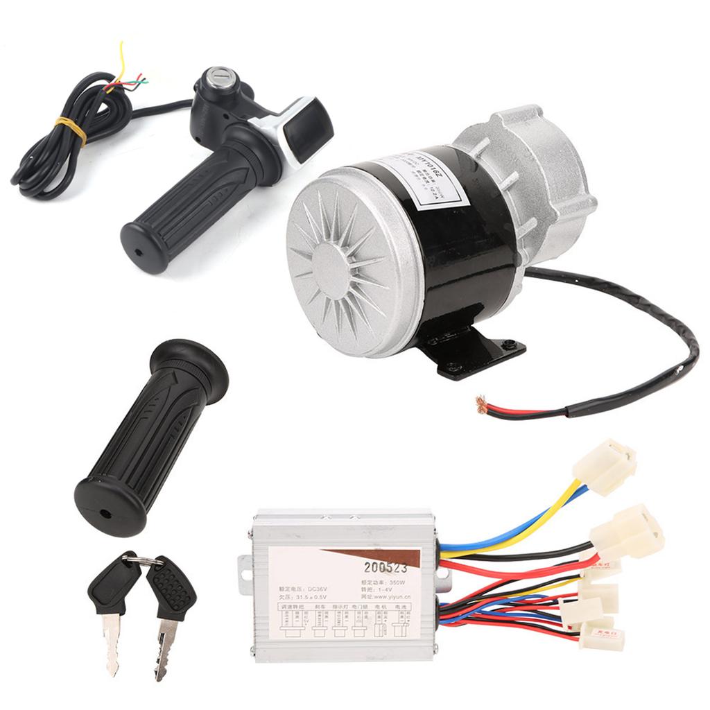 36 В 350 Вт EBike Brush Motor Controller Square Screen Electric Количество с ручкой газа