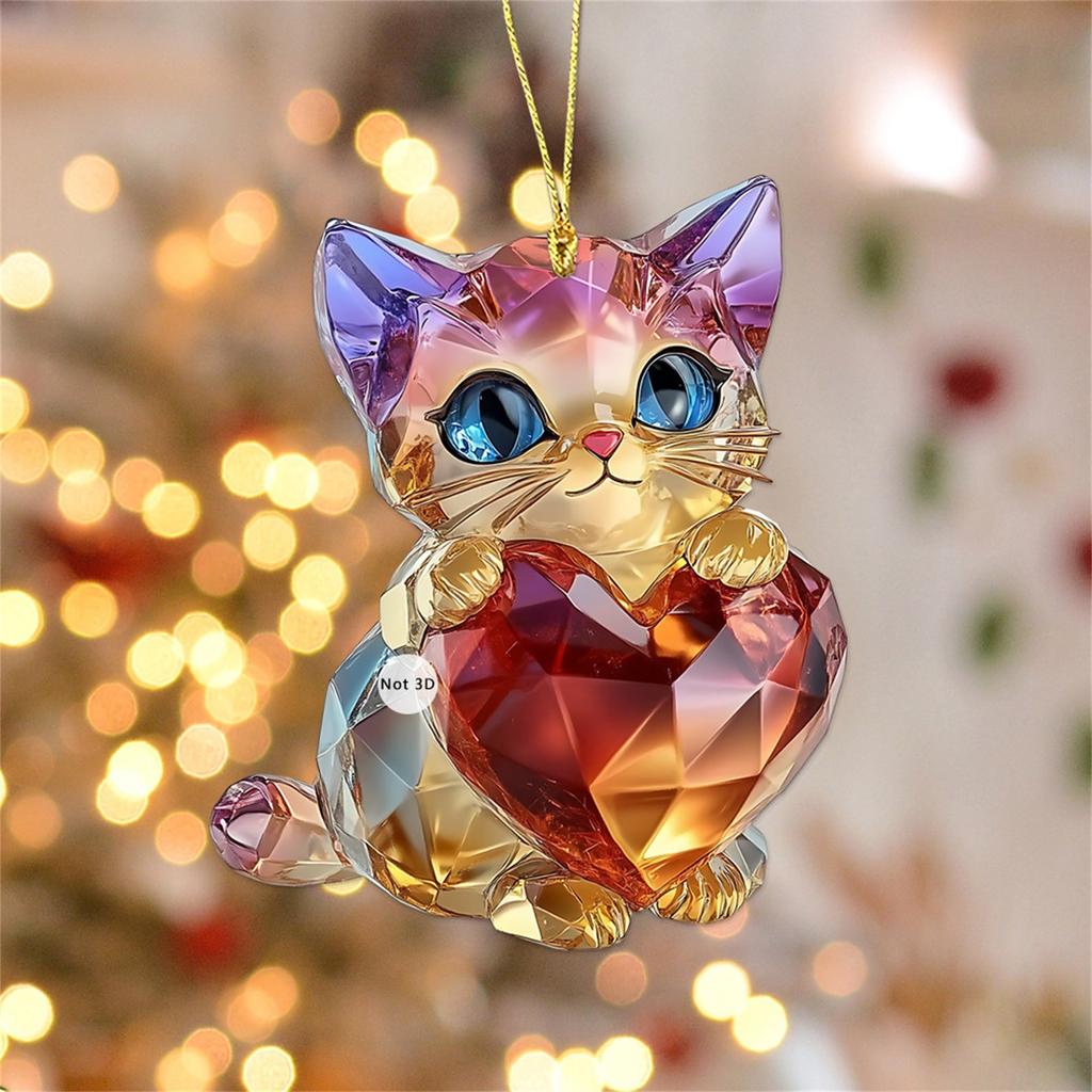 2D Cute And Adorable Pendant Cross Border Acrylic Flat Car Rearview Mirror Pendant Home Decoration Pendant