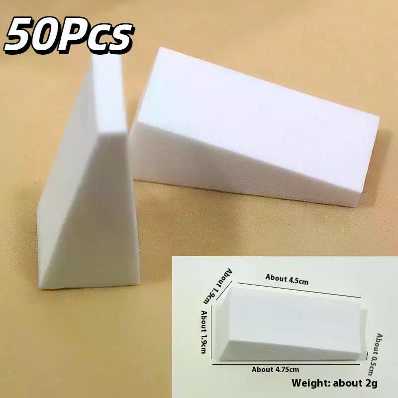 20Pcs/50Pcs White Triangle Soft Sponge Nail Brush DIY Gradient Painting Gel Manicure Tool Makeup Blush Smudge Sponge