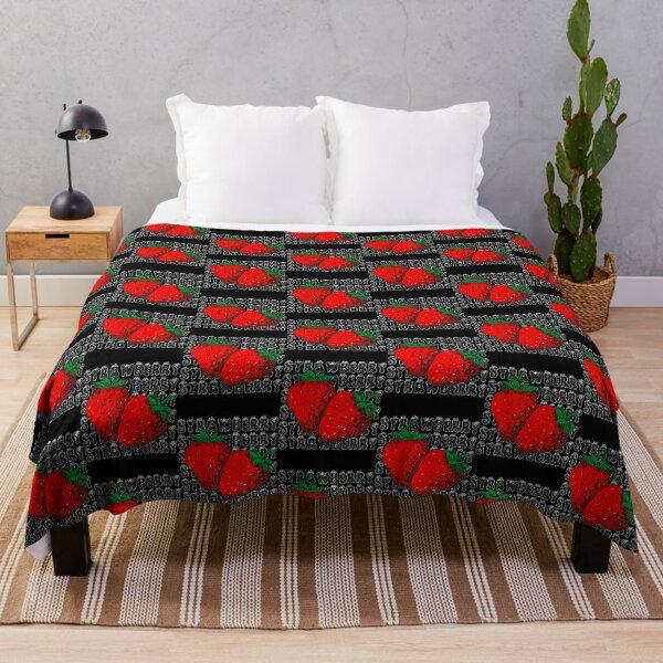 Cartoon Strawberry Theme Blanket Bedroom Soft Flannel Blanket Lunch Break Blanket