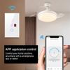 Tuya WiFi Intelligent Touched Screen Fan Light Switch Speed Adjustable Fan Light Switch Mobilephone
