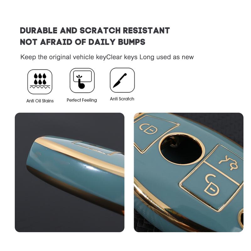 Car Remote Key Case for Mercedes-Benz GLA Mercedes-Benz GLK-Class Mercedes-Benz V-Class Mercedes-Benz Vito Keychain Accessories
