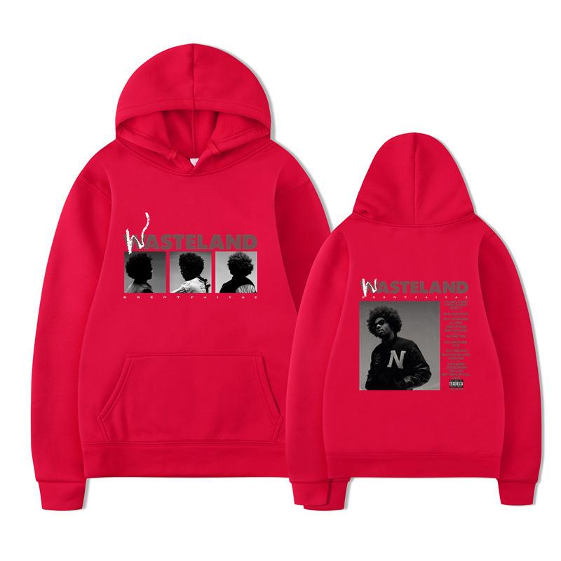 Unisex Black Hoodie Double Sided Album Cover Graphic Print Pullover Sweatshirt Streetwear