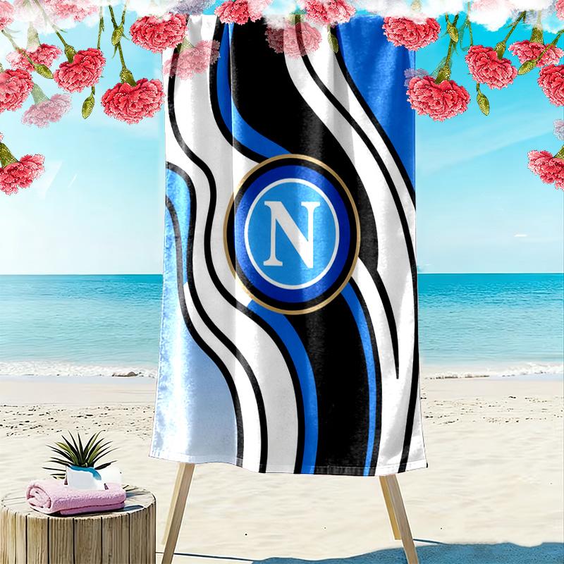 Napoli FC Print Beach Towel, Large Soft Quick Dry Towel for Beach Camping Swimming