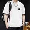 Summer New Men's Fashionable Versatile Pure Cotton Short Sleeved Youth Korean Casual Cartoon Round Neck T-shirt