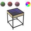 Nightstand with Infinity LED Sonoma Oak Finish 40 x 40 x 51 cm