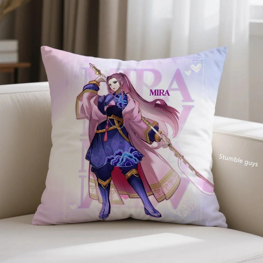 Kpop Cushion Cover Demon Hunters Anime Sofa Pillowcase For Fans