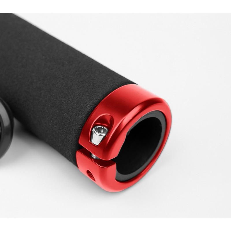 GR-513 Mountain Bike Foam Handlebar Grips With Single-Side Locking Ring Anti-Slip Sweat-Absorbent Bicycle Accessories