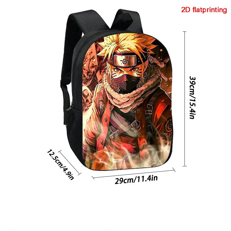 Мультяшный рюкзак NARUTO 15 дюймов, легкий, с регулируемыми лямками, повседневная школьная сумка для детей, мальчиков и девочек, возраст 5-9 лет