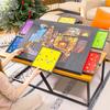 Portable Children's Jigsaw Puzzle Table with 6-Drawer Folding Stand and Sorting Felt Mat