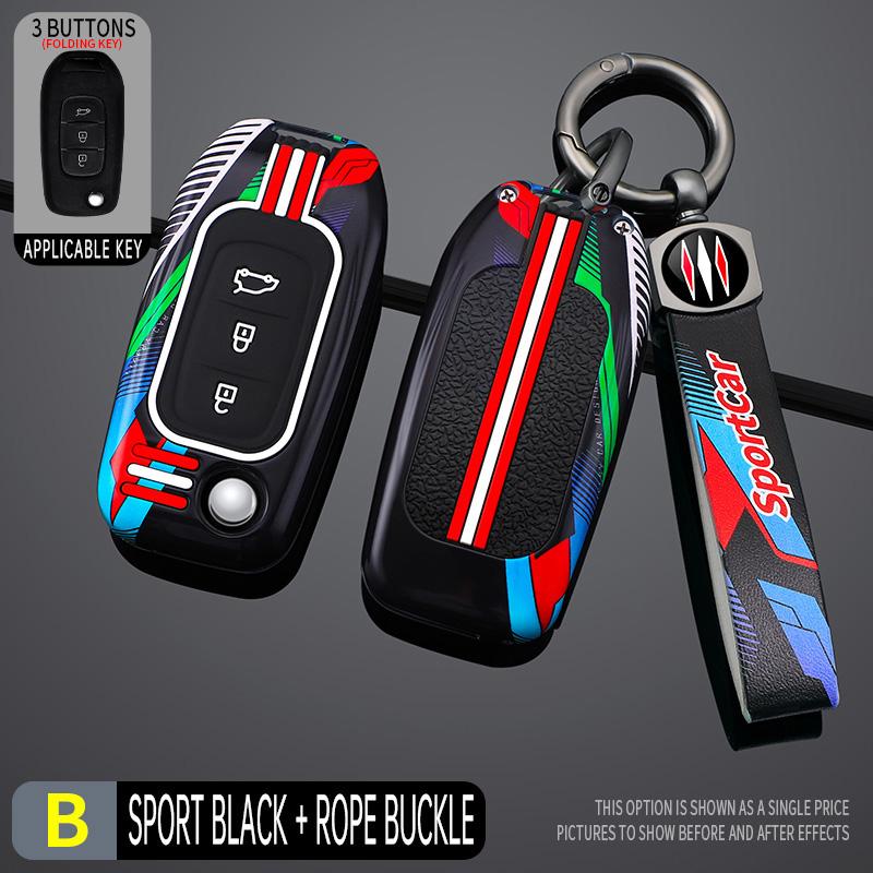 Car Key Case Cover Shell Fob for Renault GT Line Kadjar Captur Megane Sandero Stepway Logan Clio5 Arkana for Renault GTline