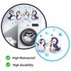 Penguin Wall Decals, Cute 4 Happy Penguins Bathing Decor, Self Adhesive Removable Wall Stickers for Bathroom, Kids Room & Shower Wall Art
