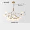LED Post Modern Glass Balls Chandelier Lighting Black Gold Branches Style Ceiling Firefly Hanging Lamp for Living Dining Room