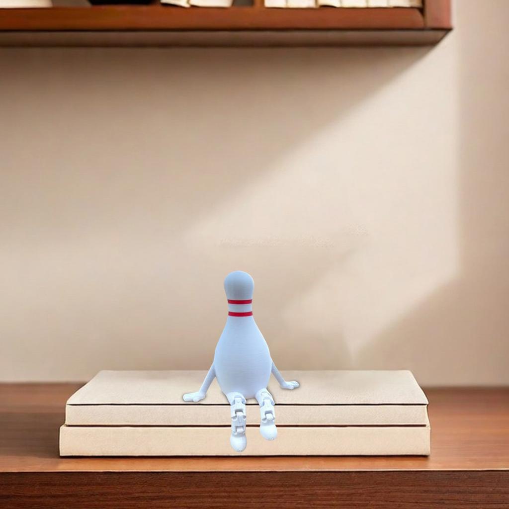 Yousheng Flexible Bowling Buddy Bowling Pin Ball Desk Buddy с шарнирными ножками, 3D-печатный орнамент на тему боулинга, подарки для любителей боулинга