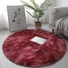Luxury Round Soft Faux Sheepskin Fur Area Rugs Washable Wool Bedside Carpet