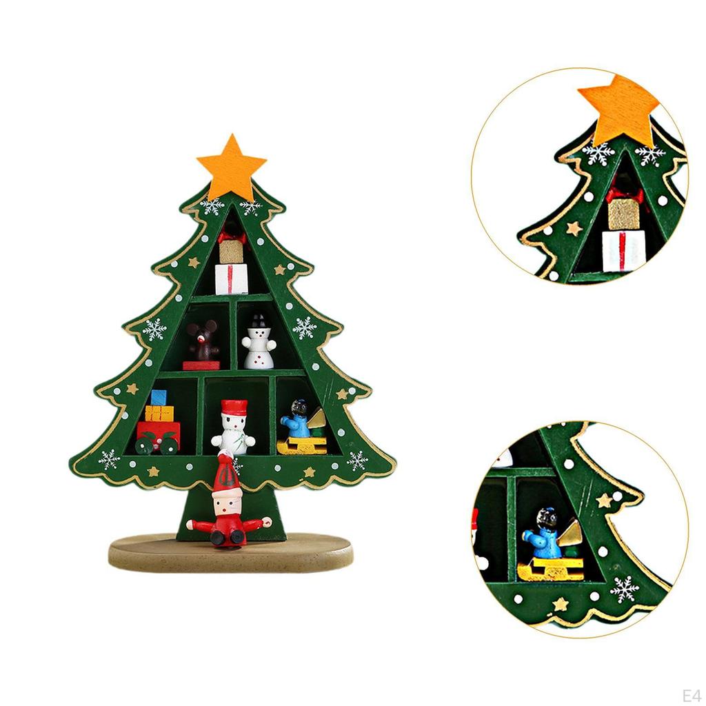 Wooden Christmas Tree Desktop Decor , Ornament, Convenient Easy To Use Mini