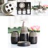 Deluxe Ceramic Bathroom 4piece Set With Floral Design For Gift Giving And Home Use