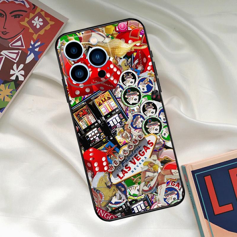 Чехол для телефона Las Vegas Casino Poker для iPhone 16 15 14 12 11 13 17 Pro Max 15 16 Plus 13 Mini 16e 17 Air Funda Cover