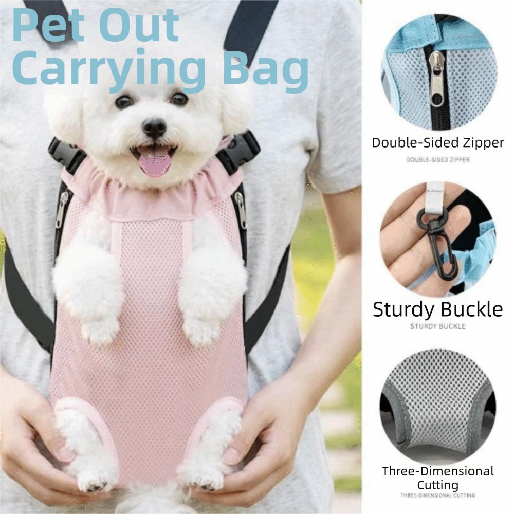 Adjustable Strap Pet Front Bag Double Shoulder Dog Carrying Bag Camping Hiking