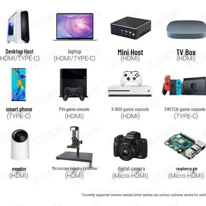 13.3" Многофункциональный HD Портативный Монитор для Ручных Консолей, SWITCH и Компьютера с Поддержкой Однолинейного Подключения Мобильного Телефона.