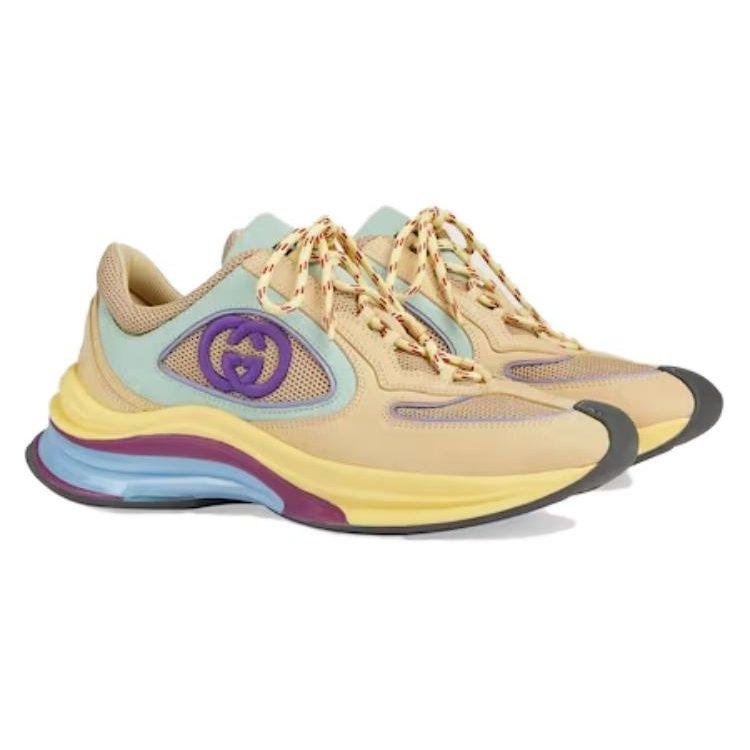 Gucci RUN Низкие Повседневные Кроссовки Женские Желтые 746939 AAB62 9342