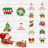 Decorative Snowman Elk Couplet Paper Merry Christmas Door Hanging Banner Xmas Ornament   Home