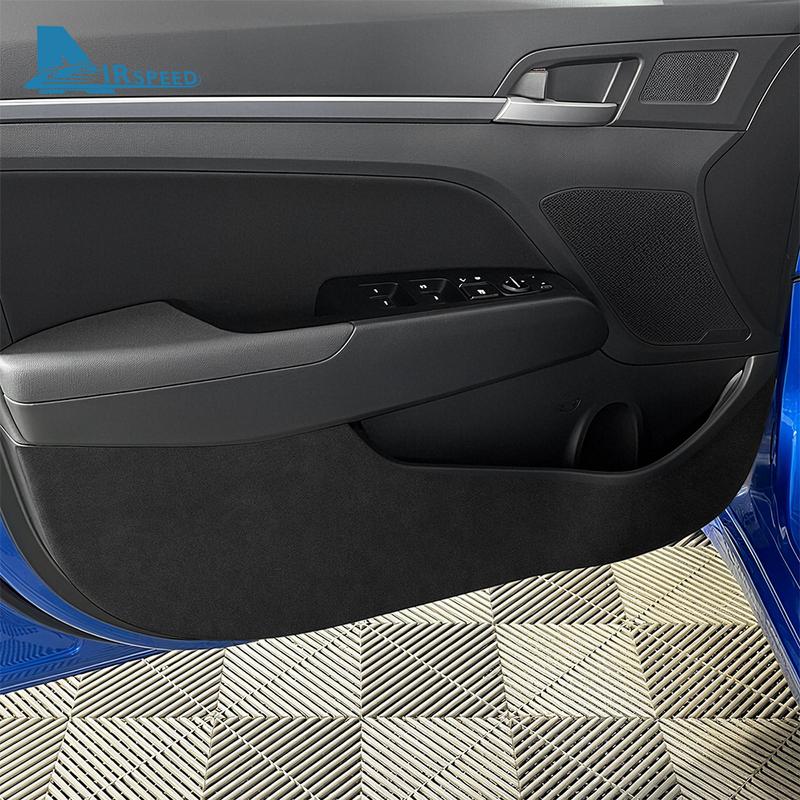 Накладки на пороги от пинков для Hyundai ELANTRA 2017 2018 Левый/Правый руль Автомобильные кожаные карбоновые коврики отделка Аксессуары