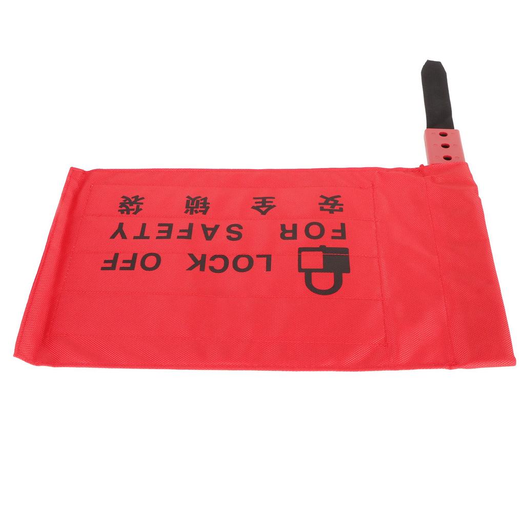 Electrical Plug Lockout Lock Bag Red Black Tear Resistant Safety Plug Lock Bag for Energy Isolation