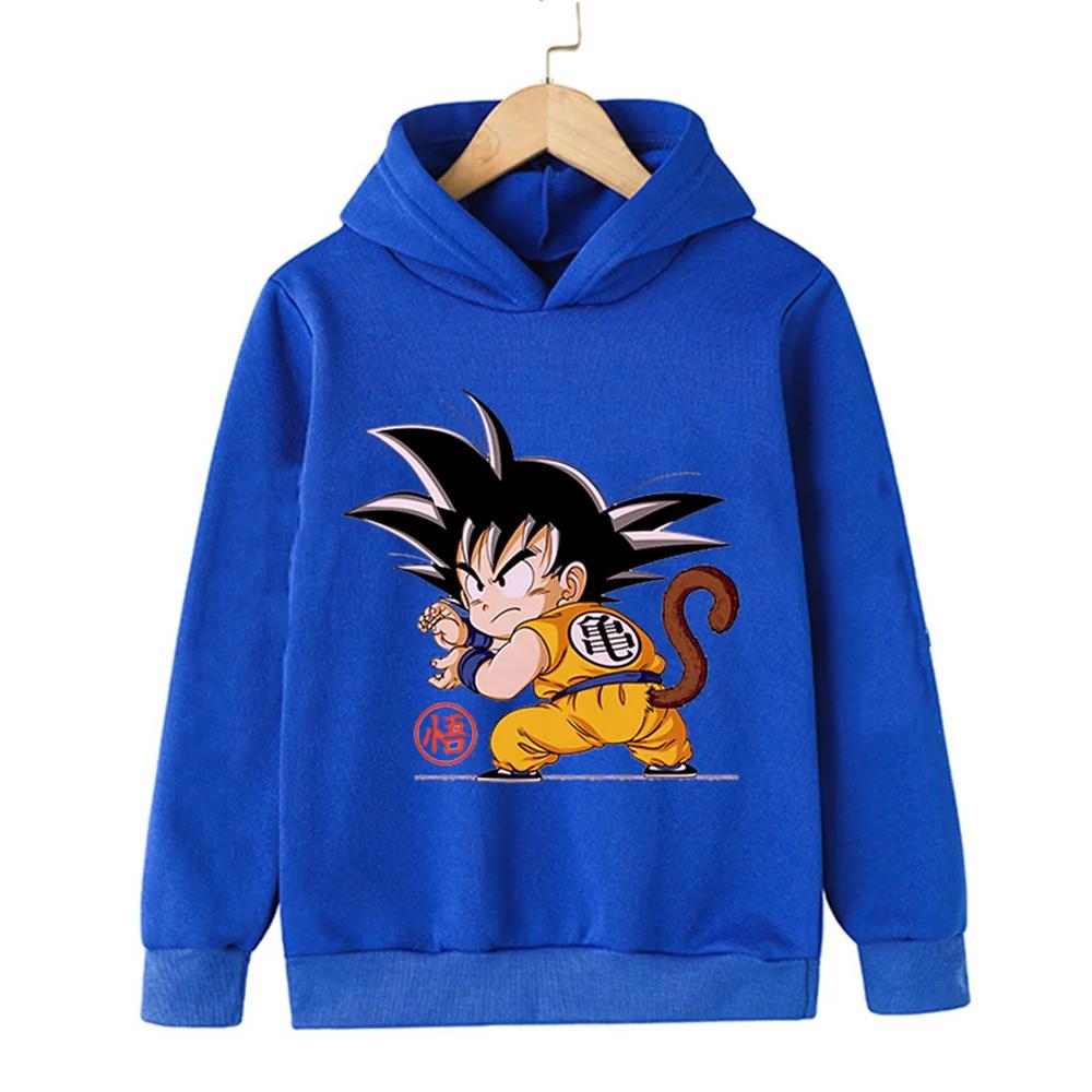 Boys Active Hoodie Dragon Ball Spring Autumn Goku Vegeta Super Saiyan Girls Clothes Sweatshirt