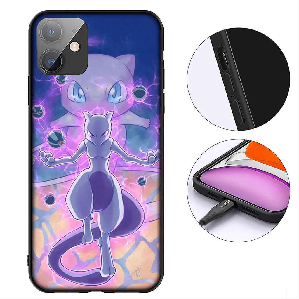 P-Pokemons GO P-Pikachus Mewtwo Phone Cover for Apple iPhone 12 13 Mini XS 11 Pro Max 7 8 Plus + XR 8+ X SE 2020 SE3 Case
