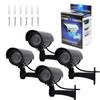 Security Dummy Camera Set with LED Flashing 4 Indoor and Outdoor Security Security Surveillance Camera Set of Function, Black, Pieces, Suitable,