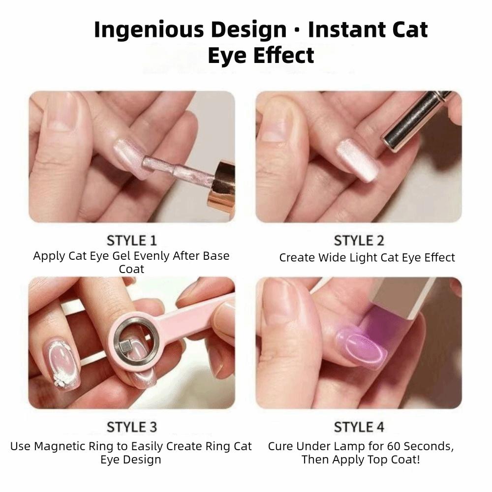 Long Handle Hollow Circle Stick Black Hole Shape Nail Art Magnet Nail Ring Magnet Nail Art Tool