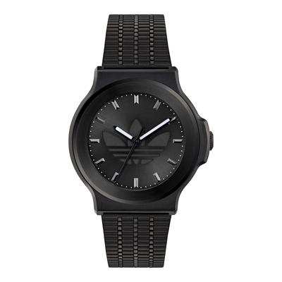 Часы adidas Originals Унисекс Adidas Expression Three Кварцевые 5 АТМ Водонепроницаемые Минеральное Стекло Черные Нержавеющая Сталь Часы, AOFH25504, Механизм, Водонепроницаемость, Стекло,