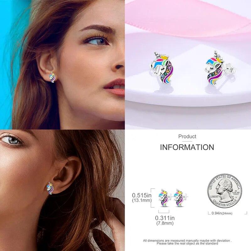 925 Silver Snowflake Butterfly Dragonfly Stud Earrings Avocado Star Moon Cat Paw Small Earrings For Women Jewelry Pendientes