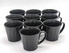 Японская серия кафе Mino Ware, Сogi, Черные выдувные кружки, Набор из 10 штук (Размер: В8,3 x Ш12 x Г9 см)