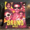 1Pc Brunomars Print Flannel Blanket, High quality Comfortable for All Seasons, Warmth and Comfort, Perfect for Christmas Gifts