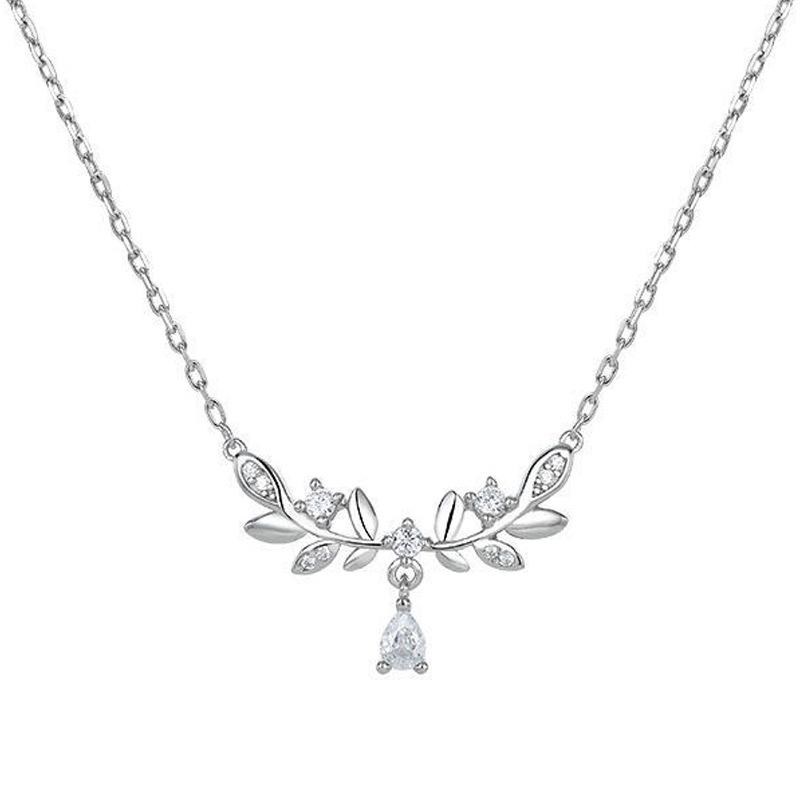 925 Sterling Silver Necklace Pendant AAA Zircon For Women Fashion Exquisite Student Girlfriend Jewelry Accessories Heart Gift