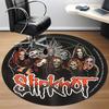 1 шт. Круглый ковер с логотипом группы Slipknot для офиса, комнатный коврик, подходящий для офиса, спальни, гостиной, домашнего декора, декора комнаты a0926050