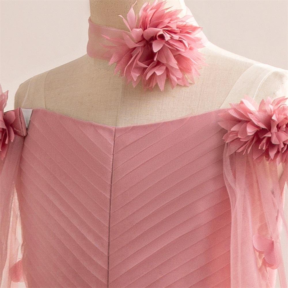 Пышные цветочные платья для подружек невесты на свадьбу и вечеринку, элегантные платья из тюля с открытыми плечами на день рождения, первое причастие