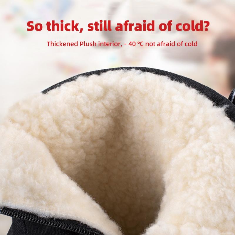 Зимние утепленные зимние сапоги, плюшевые теплые нескользящие и водонепроницаемые мужские и женские короткие хлопковые туфли на трубке