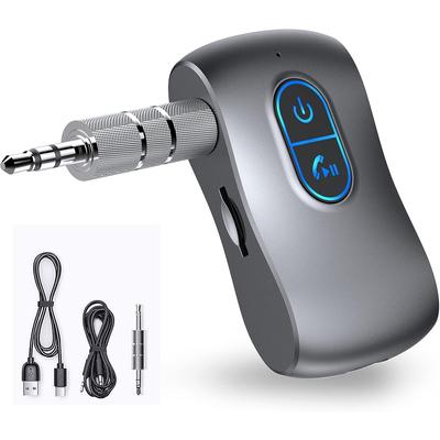 Беспроводной 5.0 Aux Bluetooth-адаптер для автомобиля с громкой связью, поддержка TF-карты, двойное соединение, приемник для автомобиля, наушники и домашние стереосистемы