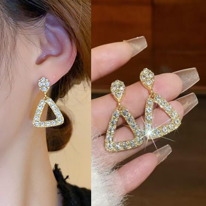 Серьги-гвоздики из серебра 925 пробы с геометрической жемчужиной для женщин, Модные серьги, Серьги с ниспадающей кисточкой, Элегантные украшения