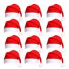 Christmas Hat 12 Pack Plush Santa Hats for Christmas Costume Xmas Party Supplies